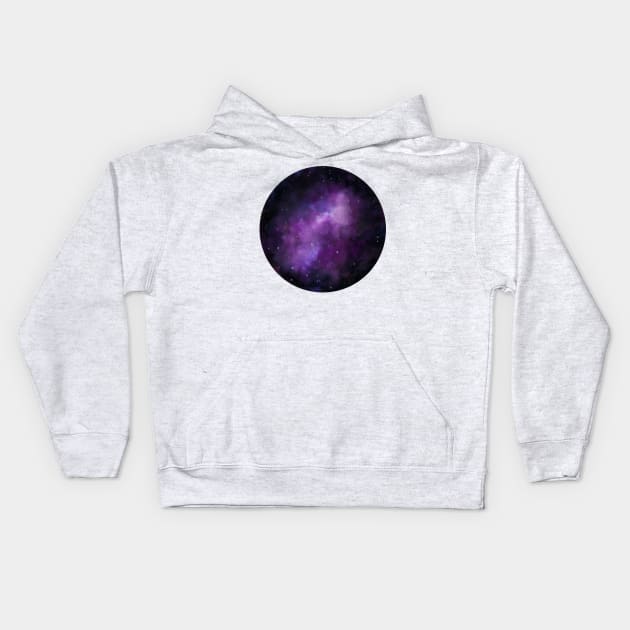 Purple galaxy Kids Hoodie by RosanneCreates